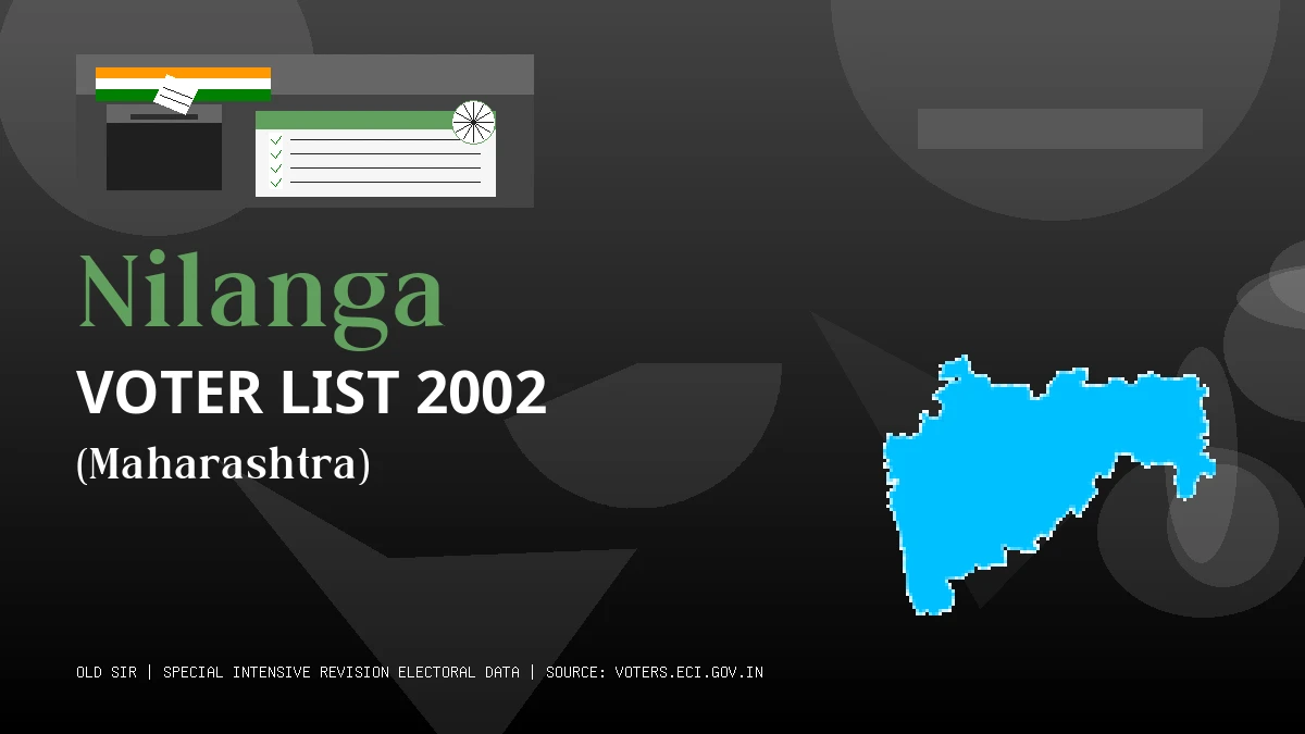 Nilanga Voter List 2002 PDF Download Maharashtra