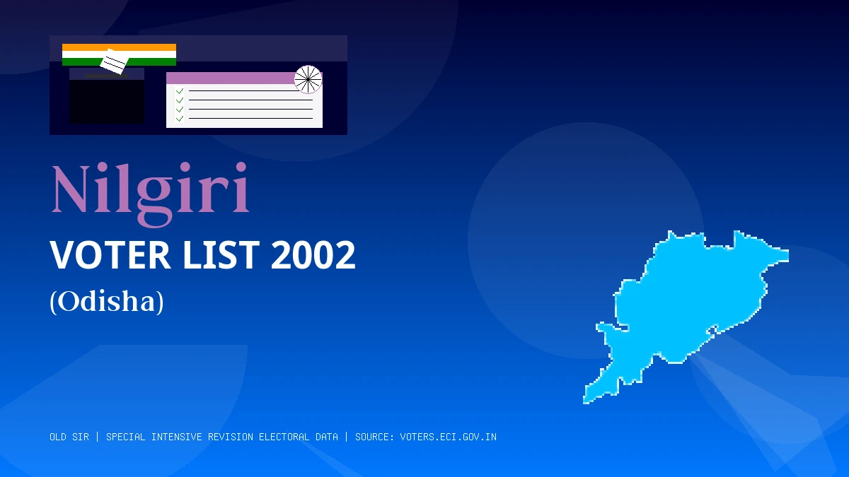 Nilgiri Voter List 2002 PDF Download Odisha