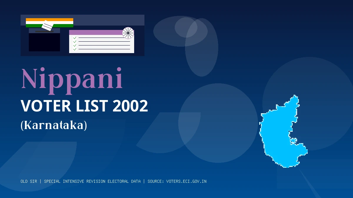 Nippani Voter List 2002 PDF Download Karnataka