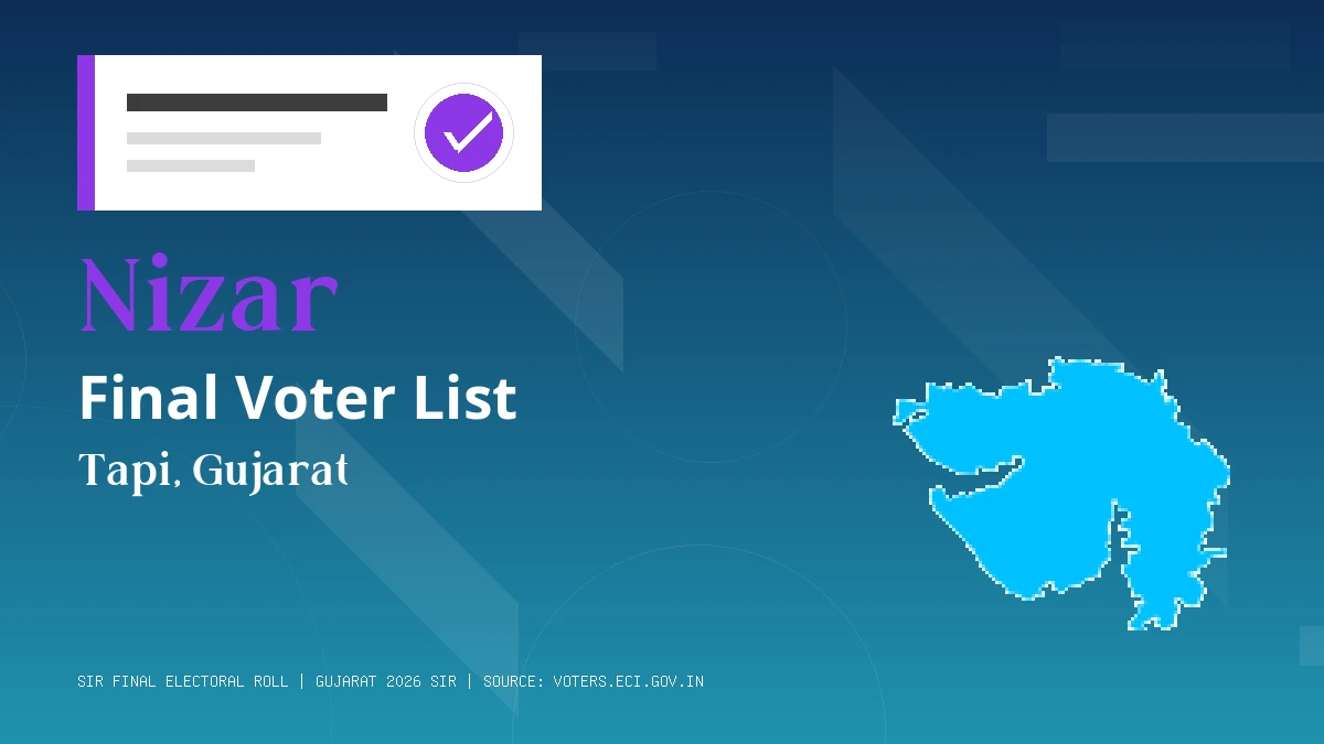 Nizar Final Voter List Gujarat