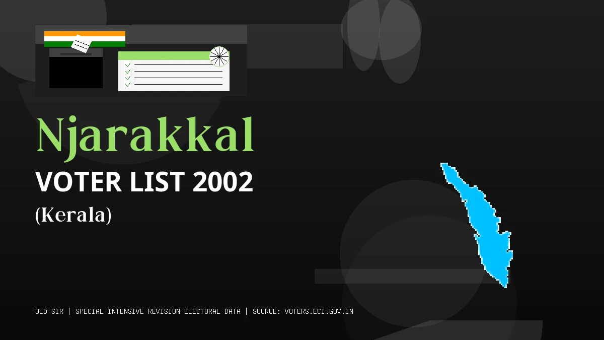 Njarakkal Voter List 2002 PDF Download Kerala
