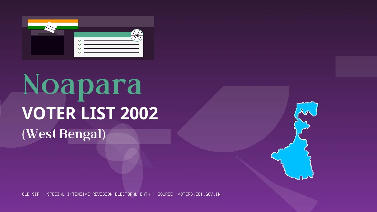 Noapara Voter List 2002 PDF Download West Bengal