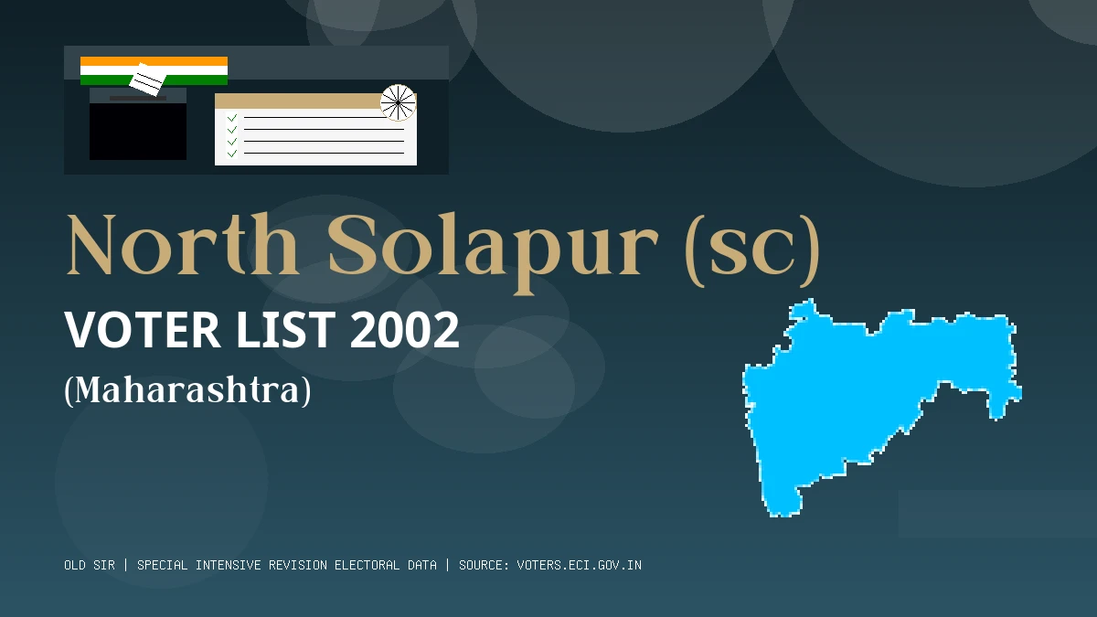 North Solapur (sc) Voter List 2002 PDF Download Maharashtra