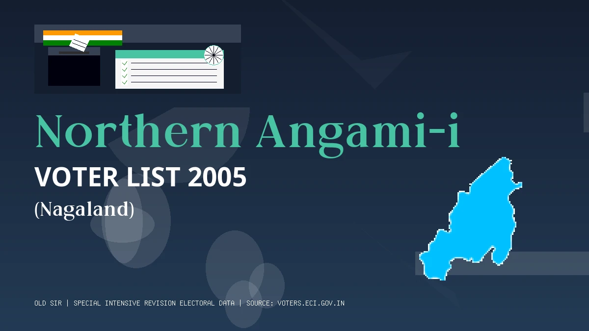 Northern Angami-i Voter List 2005 PDF Download Nagaland