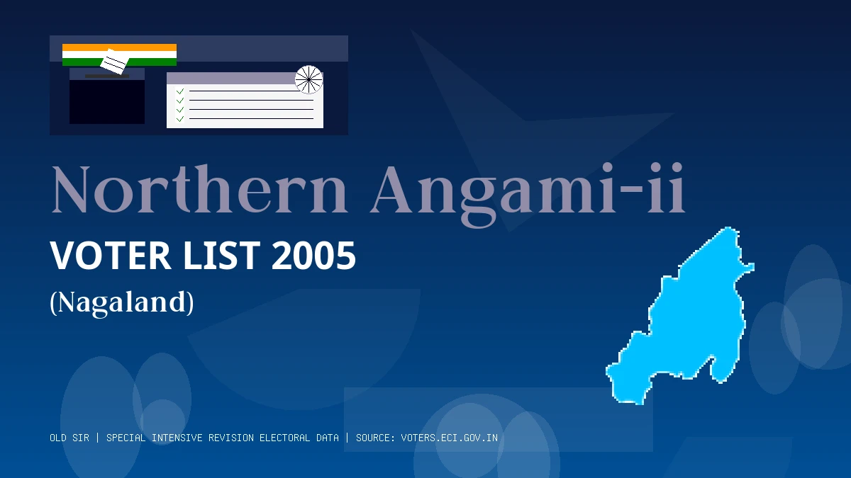 Northern Angami-ii Voter List 2005 PDF Download Nagaland