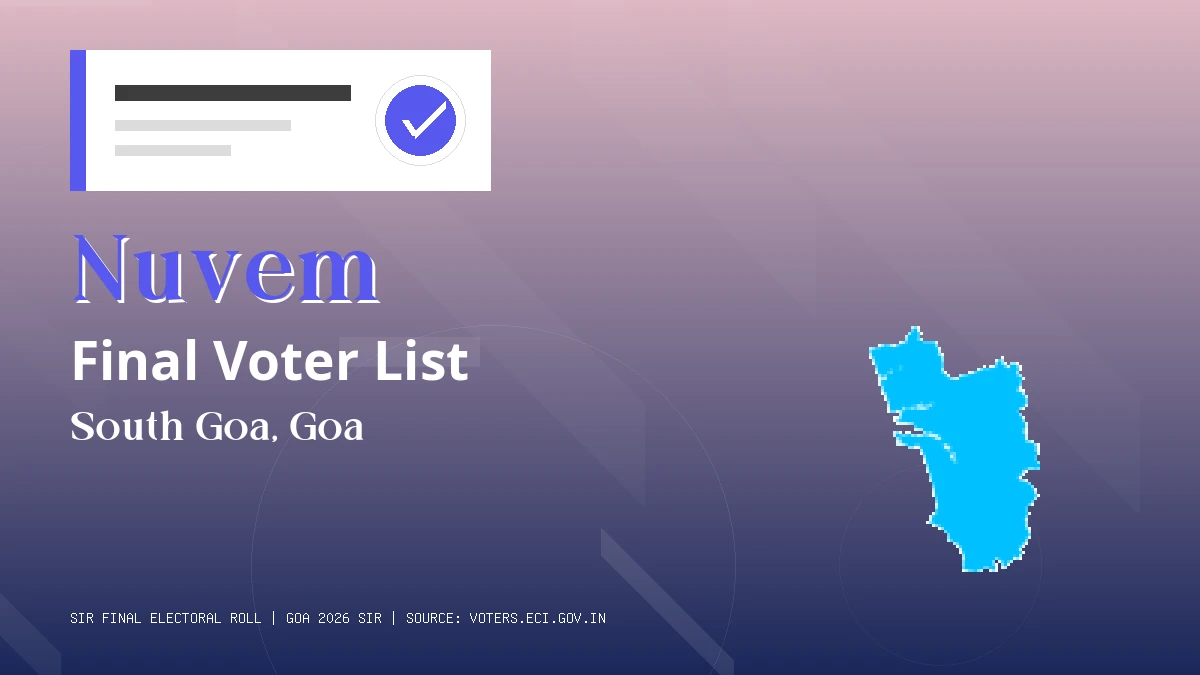 Nuvem Final Voter List Goa
