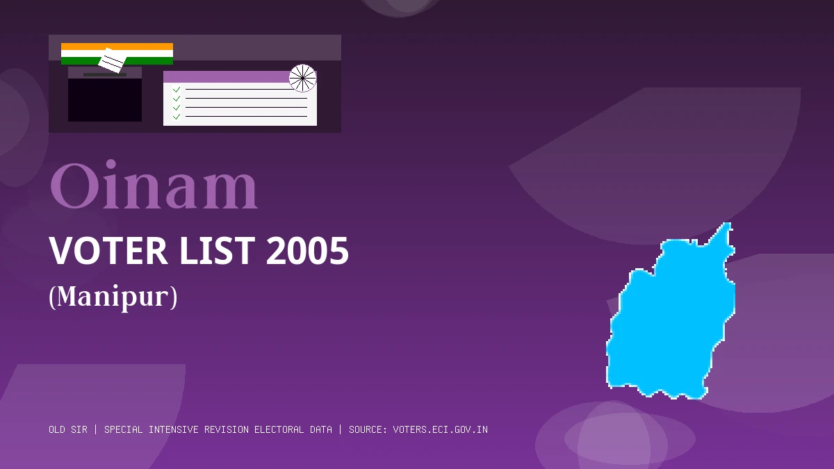 Oinam Voter List 2005 PDF Download Manipur