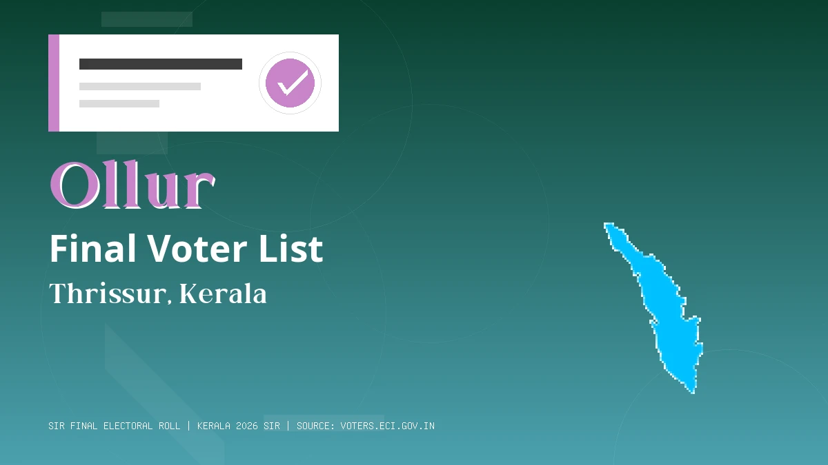 Ollur Final Voter List Kerala