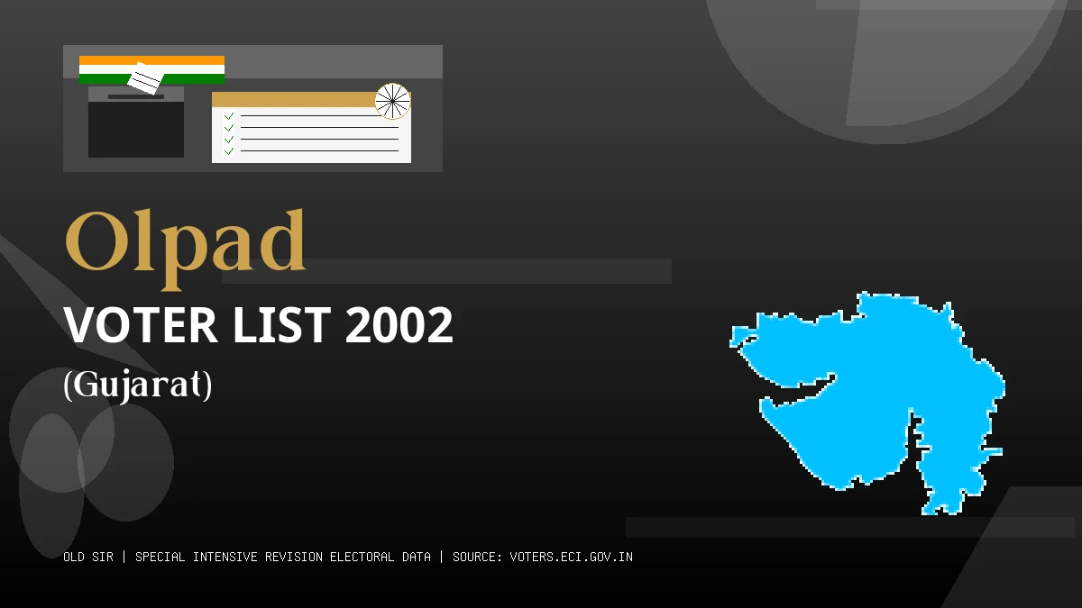 Olpad Voter List 2002 PDF Download Gujarat