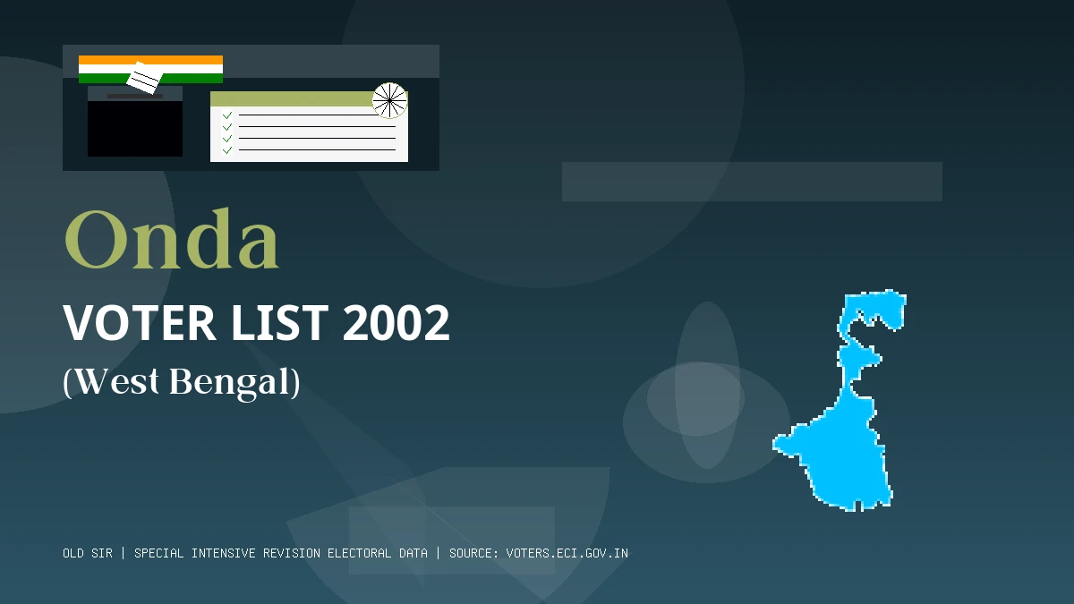 Onda Voter List 2002 PDF Download West Bengal