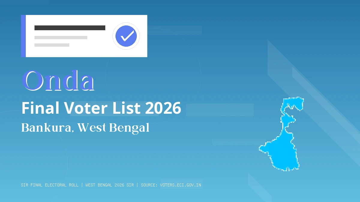 Onda Final Voter List 2026 West Bengal