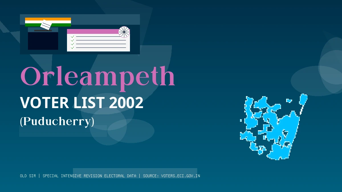 Orleampeth Voter List 2002 PDF Download Puducherry