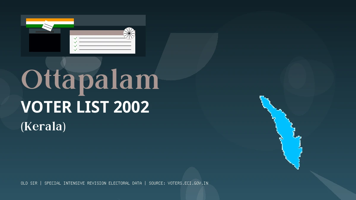 Ottapalam Voter List 2002 PDF Download Kerala