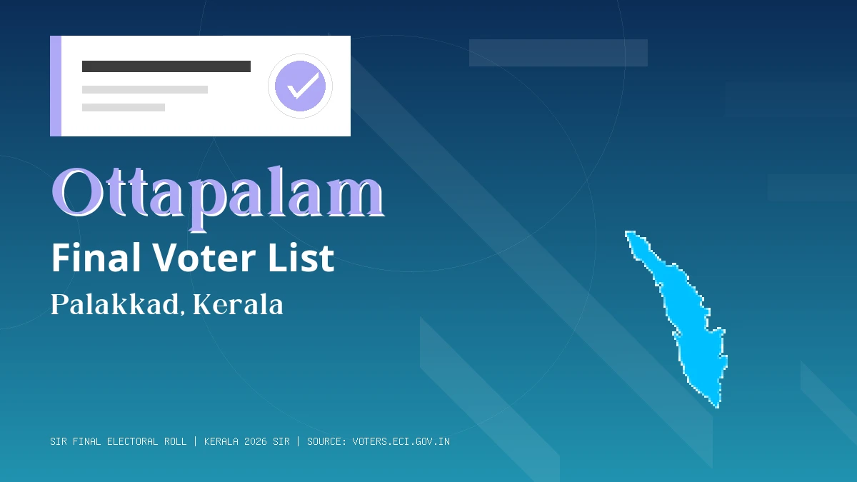 Ottapalam Final Voter List Kerala