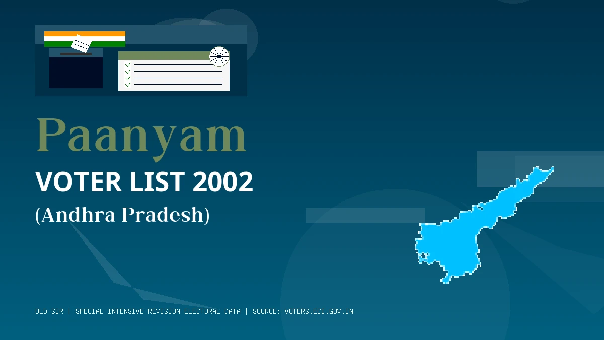 Paanyam Voter List 2002 PDF Download Andhra Pradesh