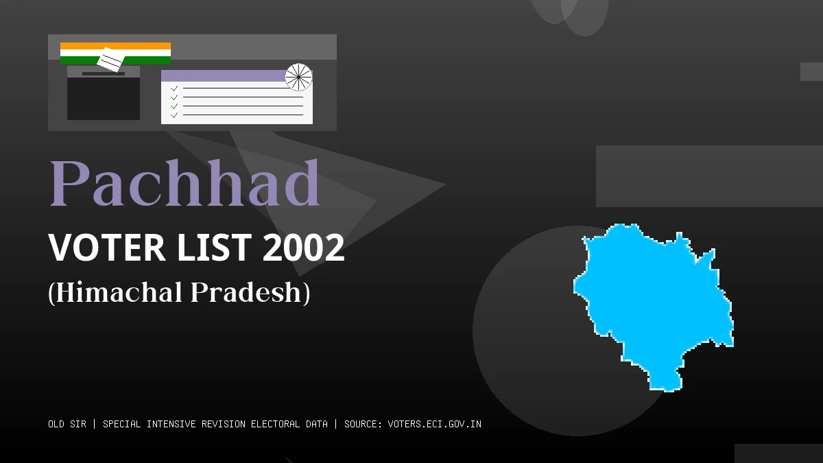 Pachhad Voter List 2002 PDF Download Himachal Pradesh