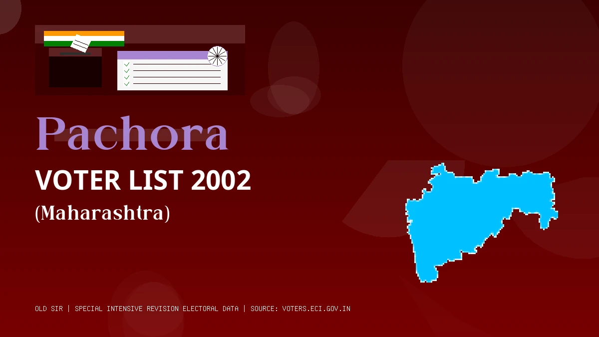 Pachora Voter List 2002 PDF Download Maharashtra