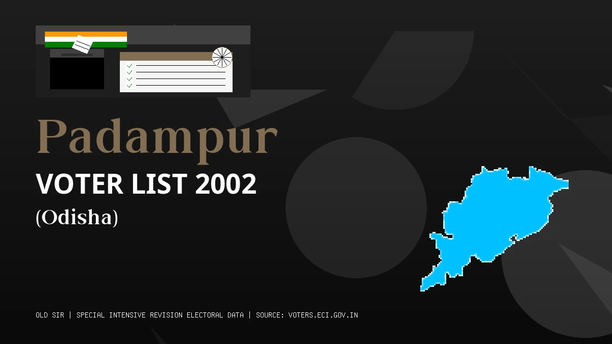 Padampur Voter List 2002 PDF Download Odisha
