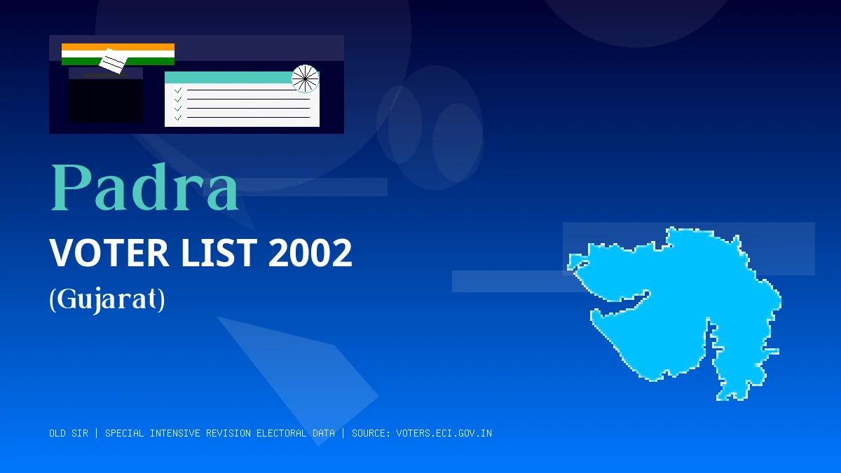 Padra Voter List 2002 PDF Download Gujarat