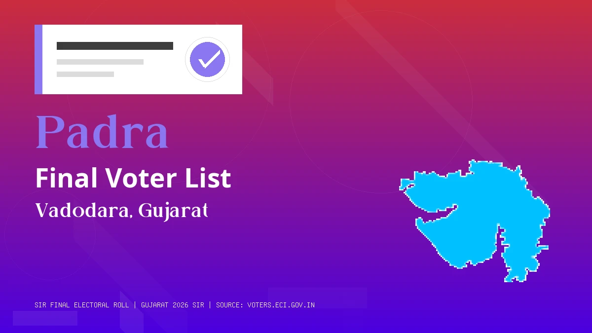 Padra Final Voter List Gujarat