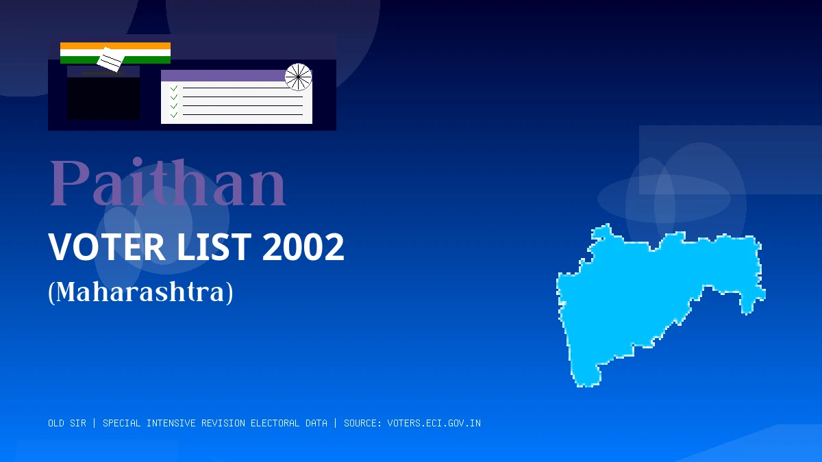 Paithan Voter List 2002 PDF Download Maharashtra