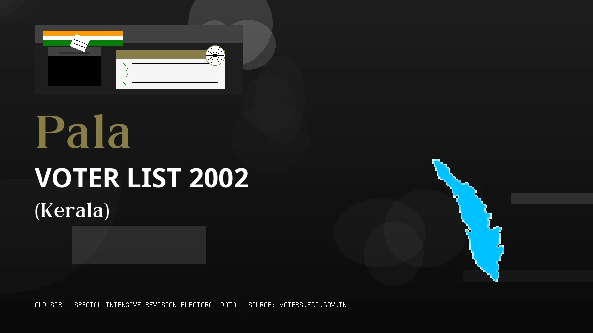 Pala Voter List 2002 PDF Download Kerala