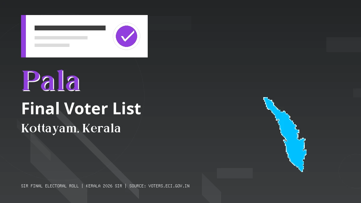 Pala Final Voter List Kerala