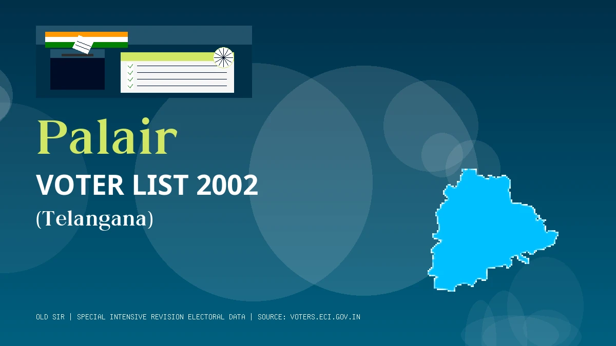 Palair Voter List 2002 PDF Download Telangana