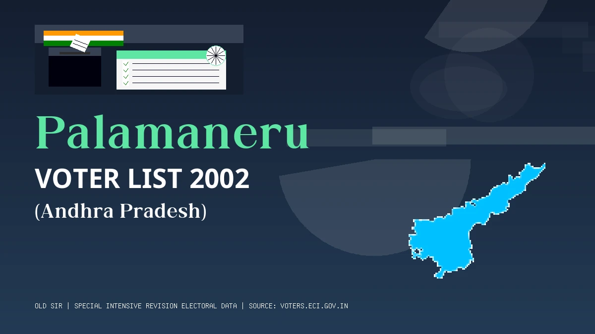 Palamaneru Voter List 2002 PDF Download Andhra Pradesh