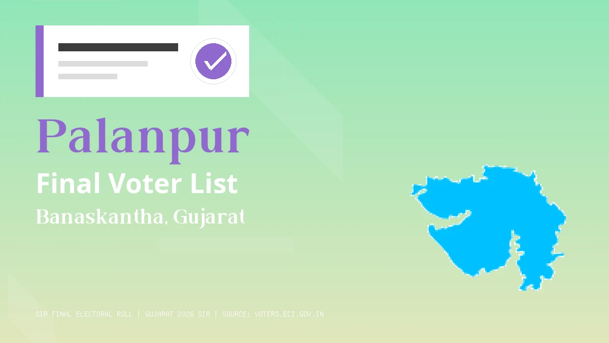 Palanpur Final Voter List Gujarat
