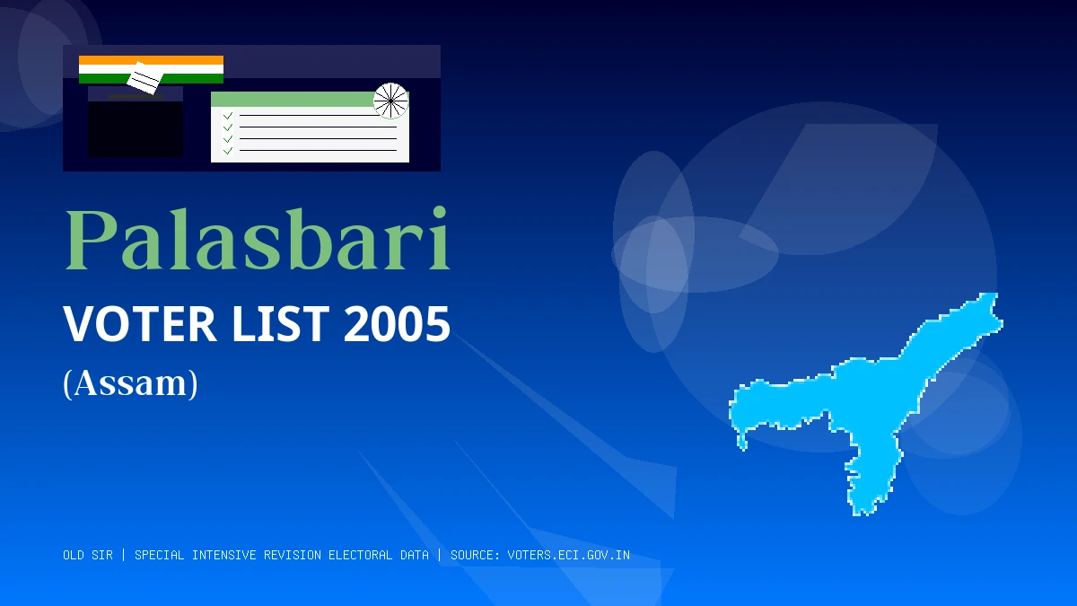 Palasbari Voter List 2005 PDF Download Assam