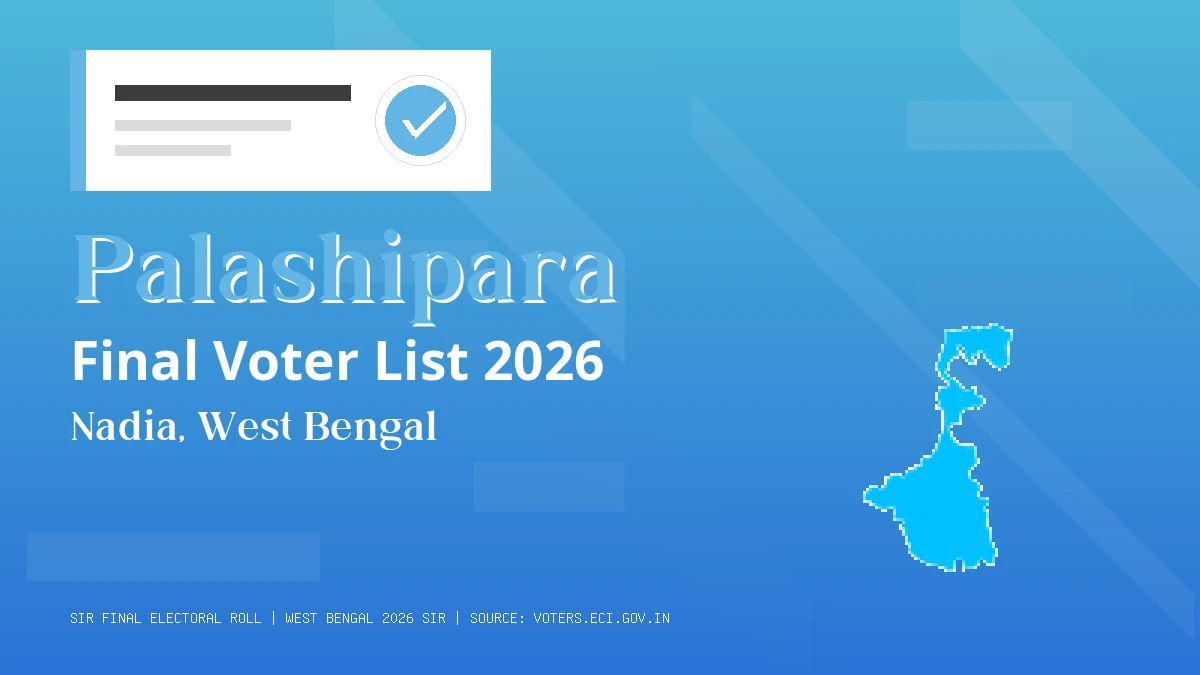 Palashipara Final Voter List 2026 West Bengal
