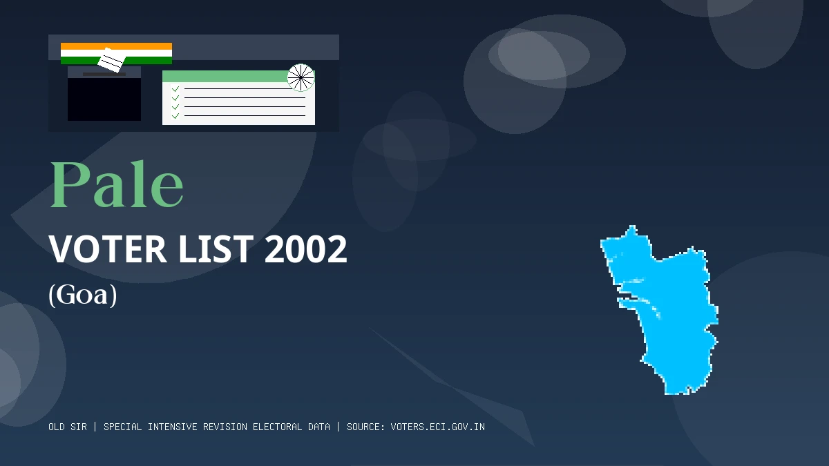 Pale Voter List 2002 PDF Download Goa