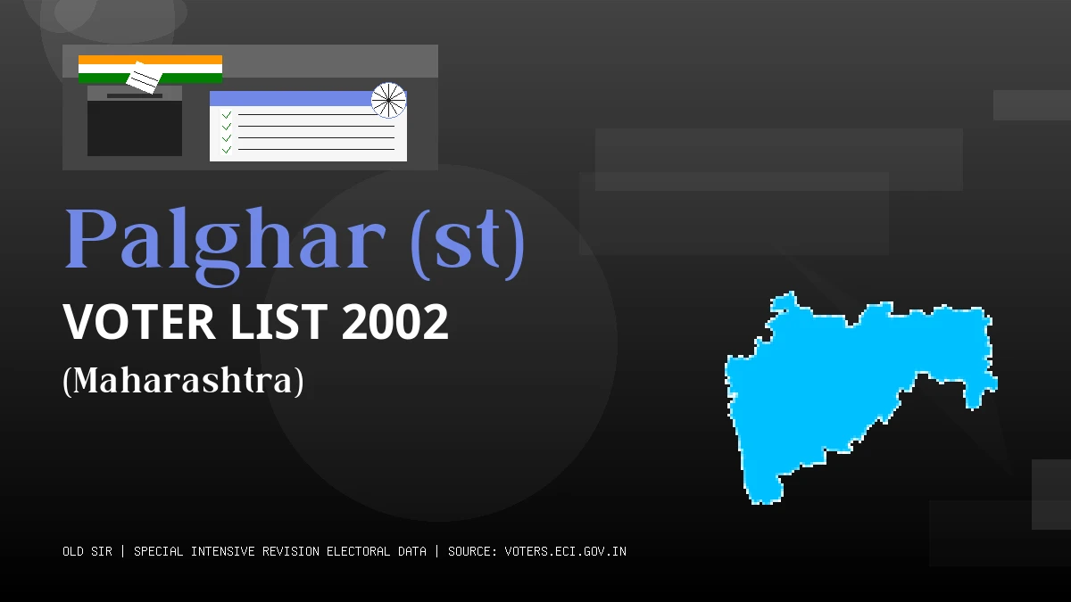 Palghar (st) Voter List 2002 PDF Download Maharashtra