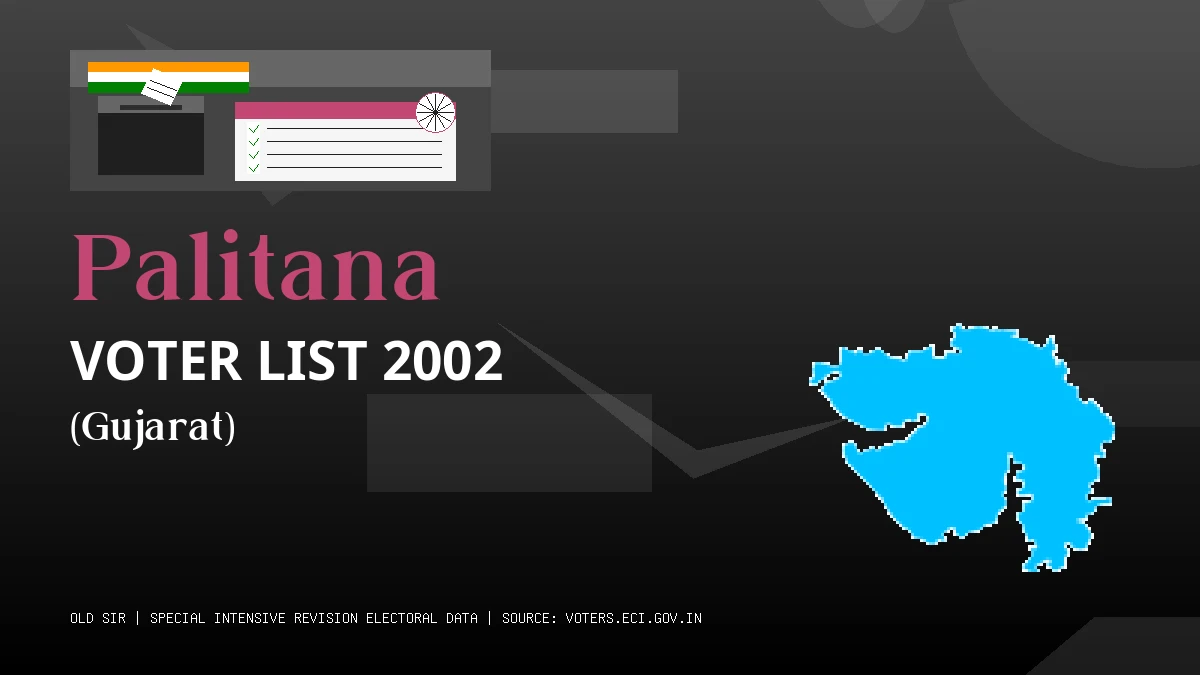 Palitana Voter List 2002 PDF Download Gujarat