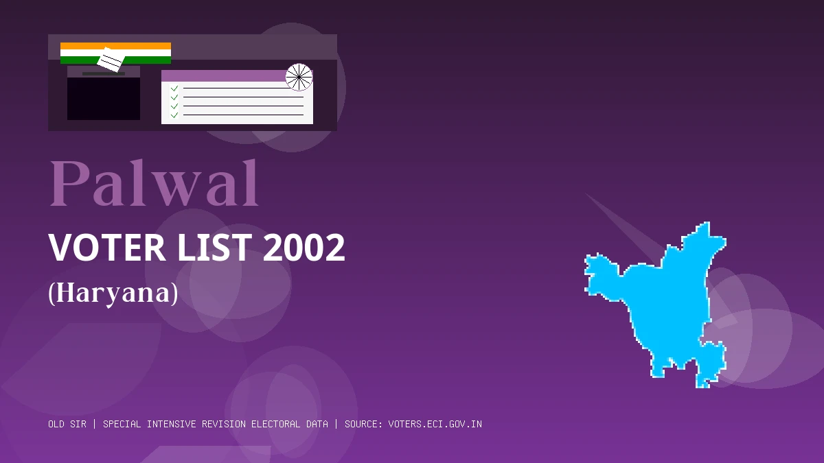 Palwal Voter List 2002 PDF Download Haryana