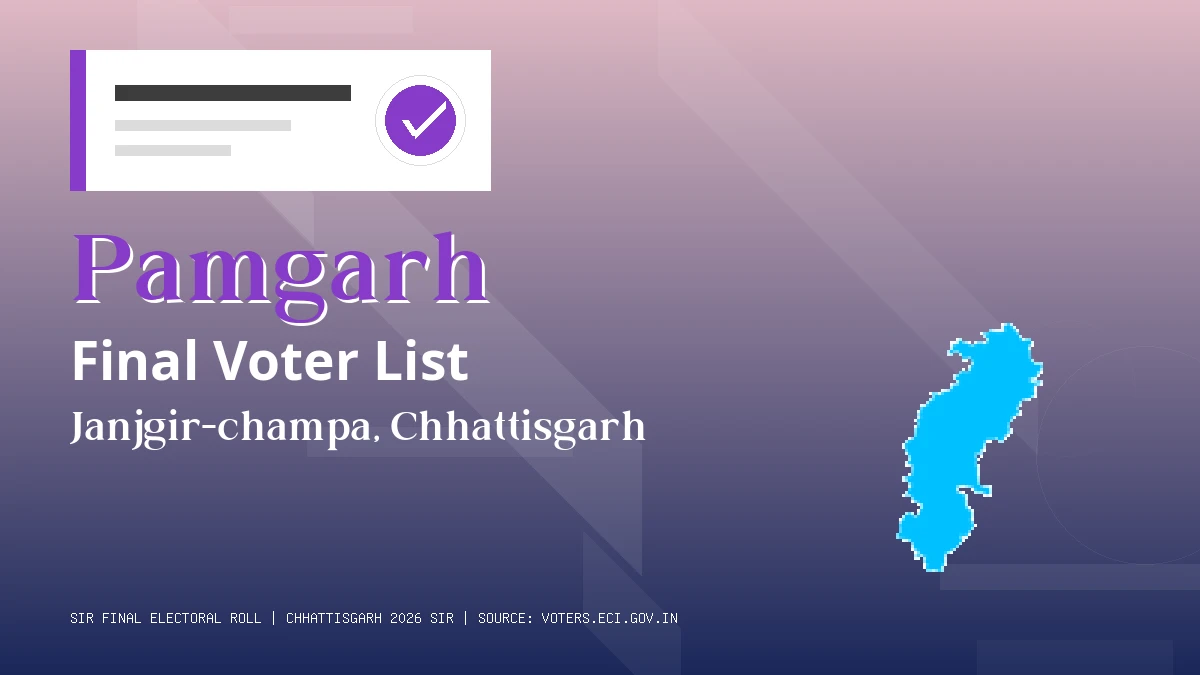 Pamgarh Final Voter List Chhattisgarh