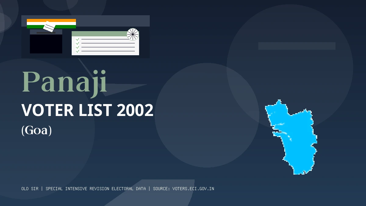 Panaji Voter List 2002 PDF Download Goa