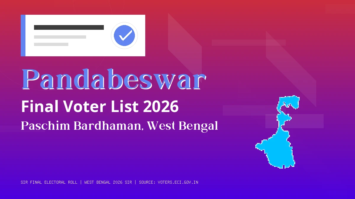 Pandabeswar Final Voter List 2026 West Bengal