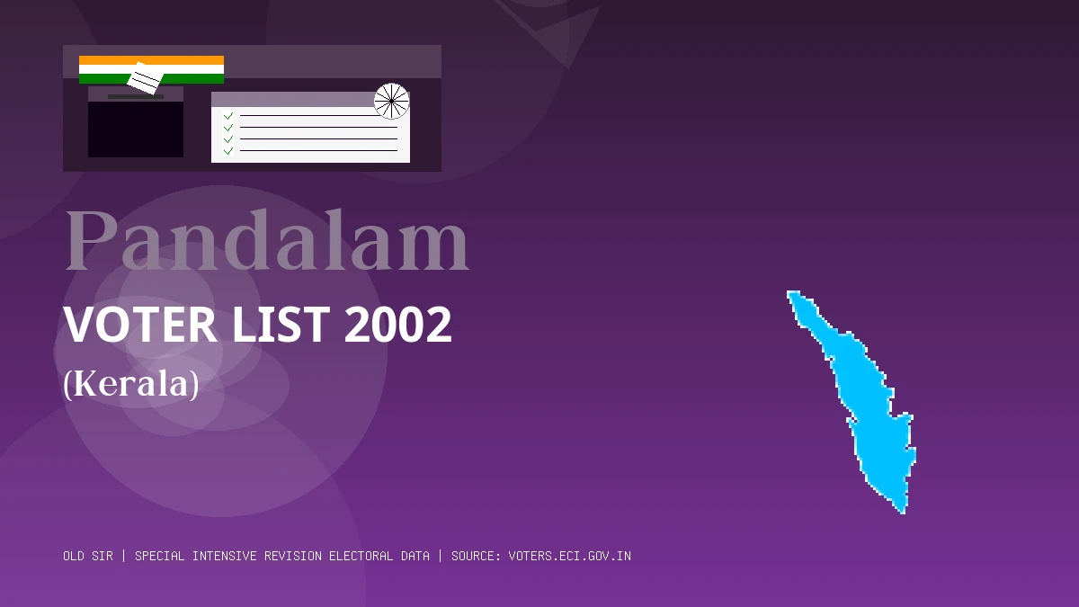 Pandalam Voter List 2002 PDF Download Kerala
