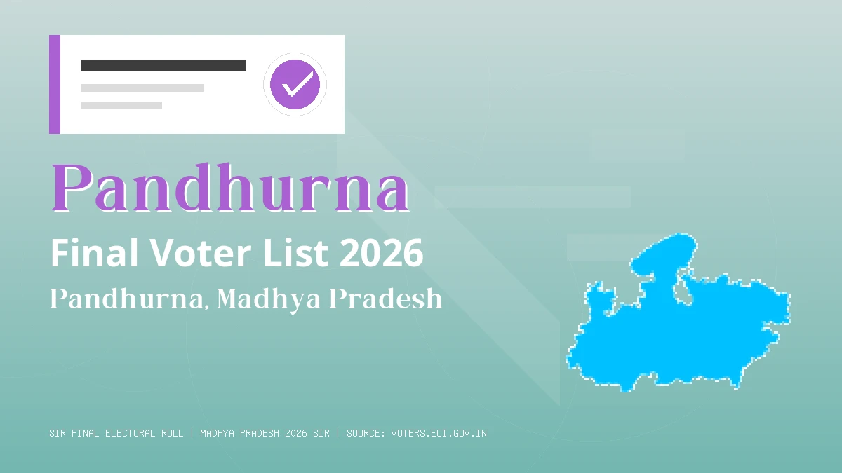 Pandhurna Final Voter List 2026 Madhya Pradesh