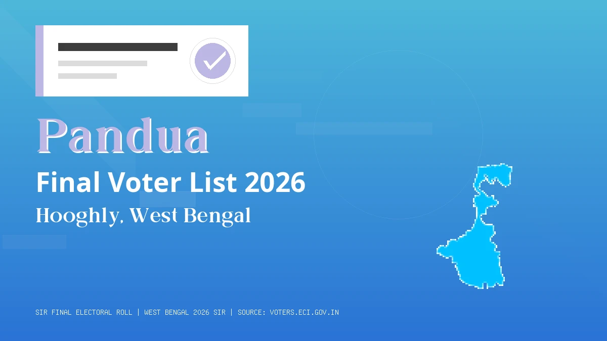 Pandua Final Voter List 2026 West Bengal