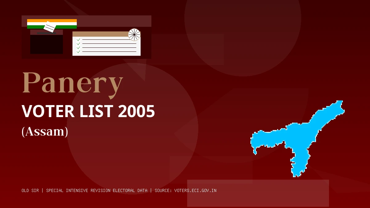 Panery Voter List 2005 PDF Download Assam