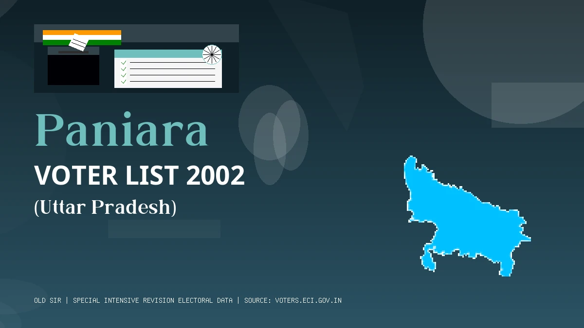 Paniara Voter List 2002 PDF Download Uttar Pradesh