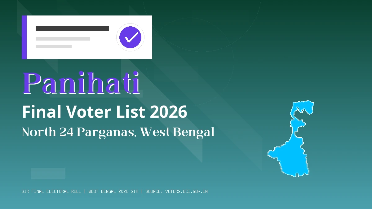 Panihati Final Voter List 2026 West Bengal