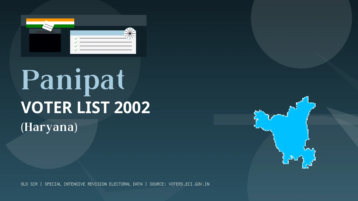 Panipat Voter List 2002 PDF Download Haryana