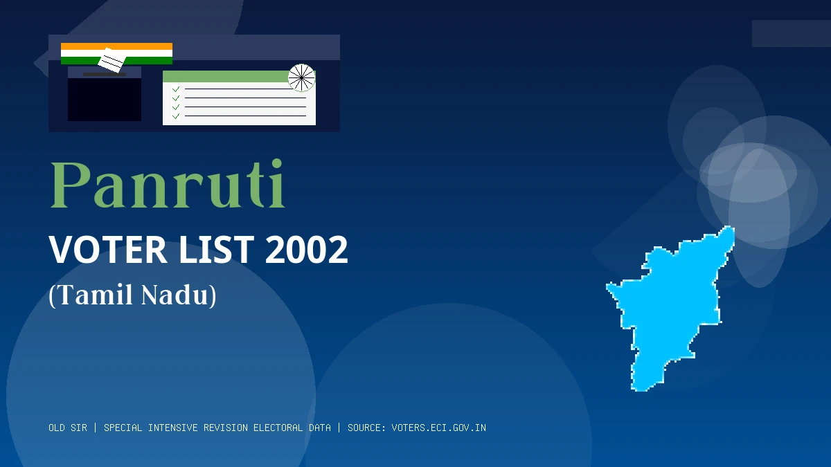 Panruti Voter List 2002 PDF Download Tamil Nadu