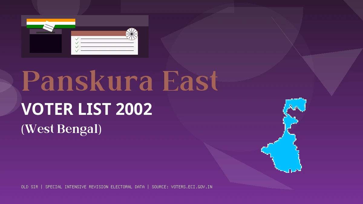 Panskura East Voter List 2002 PDF Download West Bengal