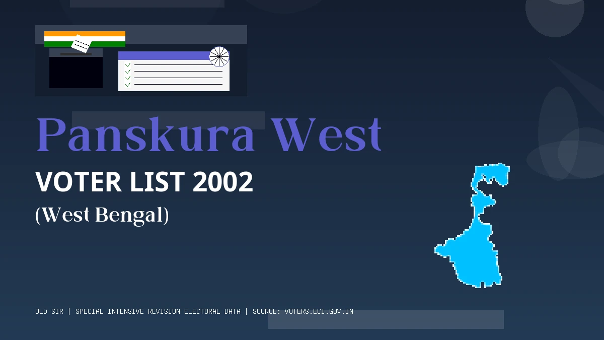 Panskura West Voter List 2002 PDF Download West Bengal