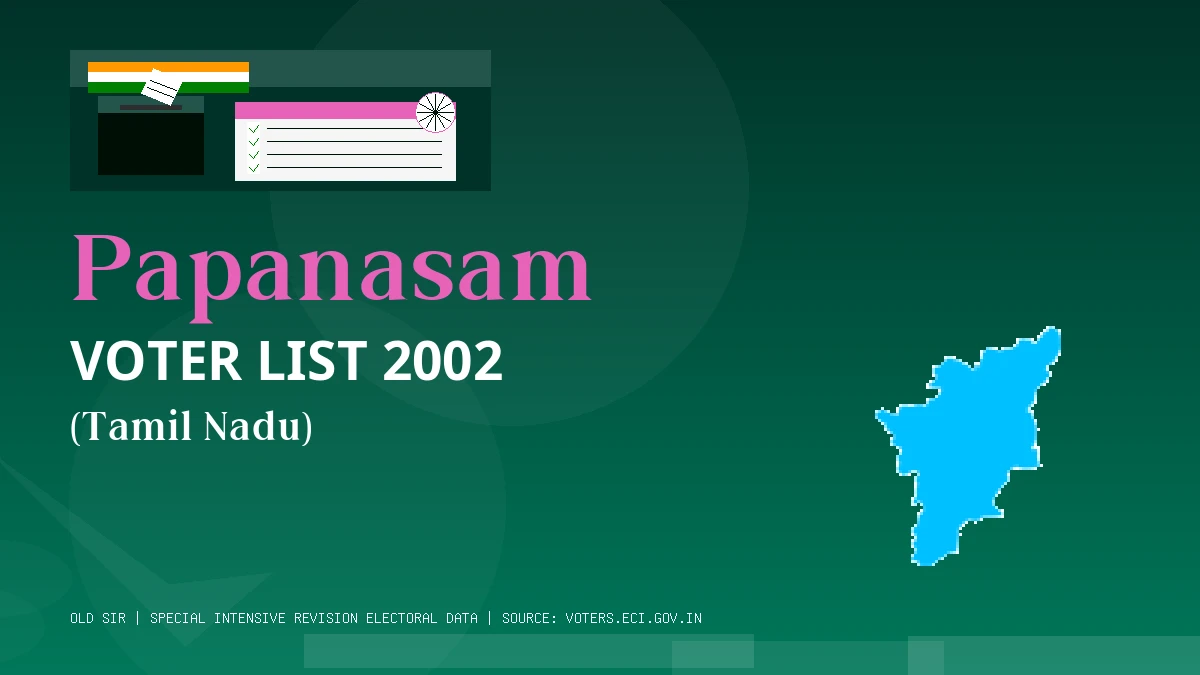 Papanasam Voter List 2002 PDF Download Tamil Nadu